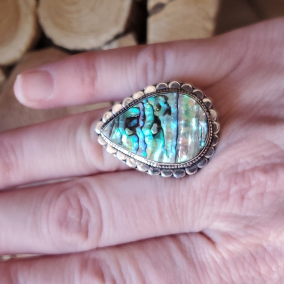 New Abalone Shell 925 Silver Ring. - Picture 9 of 13